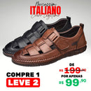Kit 2 Pares Mocassim Ortopédico Italiano de Couro Legitimo