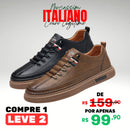 Kit 2 Tênis Ortopédico Italiano de Couro Legitimo